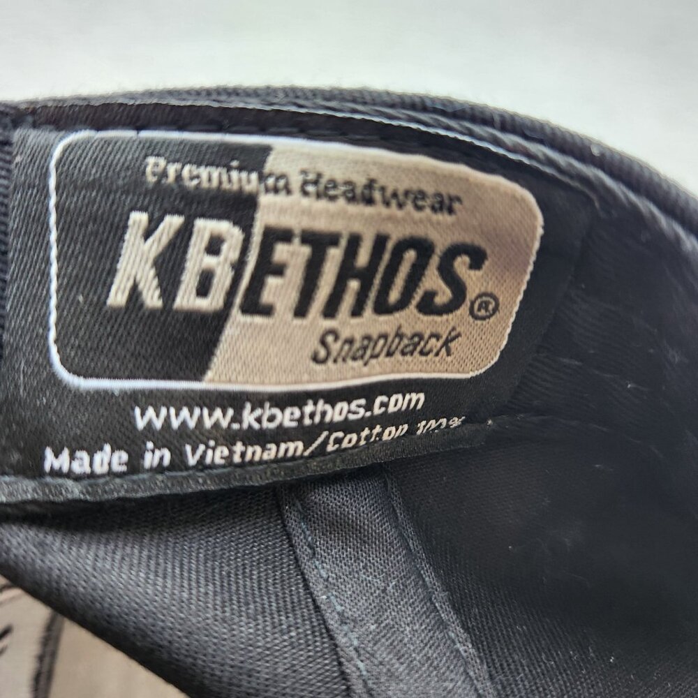 KB Ethos USA BMX Black White Snapback Hat Splatter Brim Outdoors Sporty Unisex - Picture 7 of 7